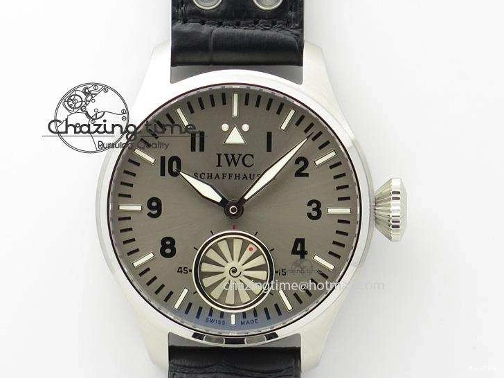 MIROTIME 0429 Compact Big Pilot “Markus Buhler” IW5003 Turbine V6F Best Edition Grey Dial On Leather Strap A 7314